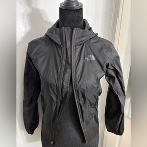 The North Face Black Children’s 7-8 lightweight rain jacket